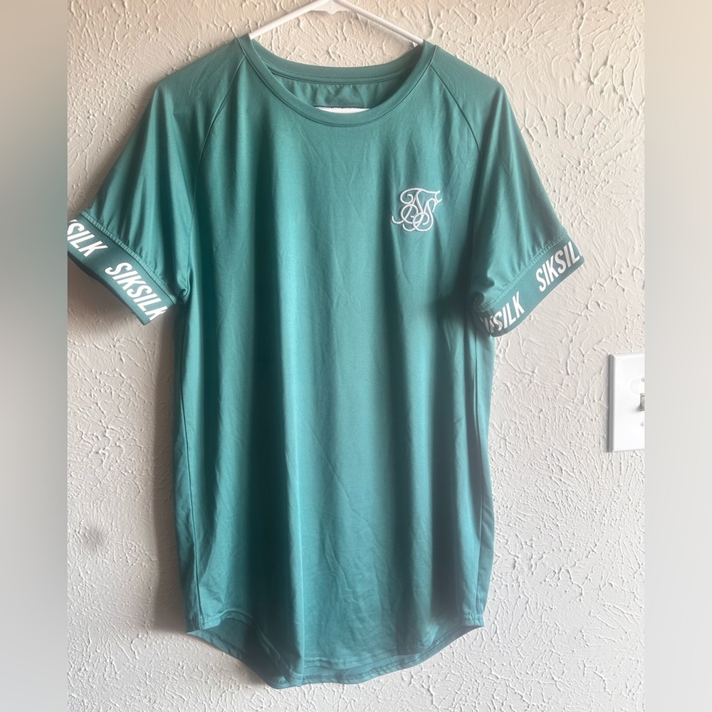 SIKSILK Men's Teal Short Sleeve Tee‎